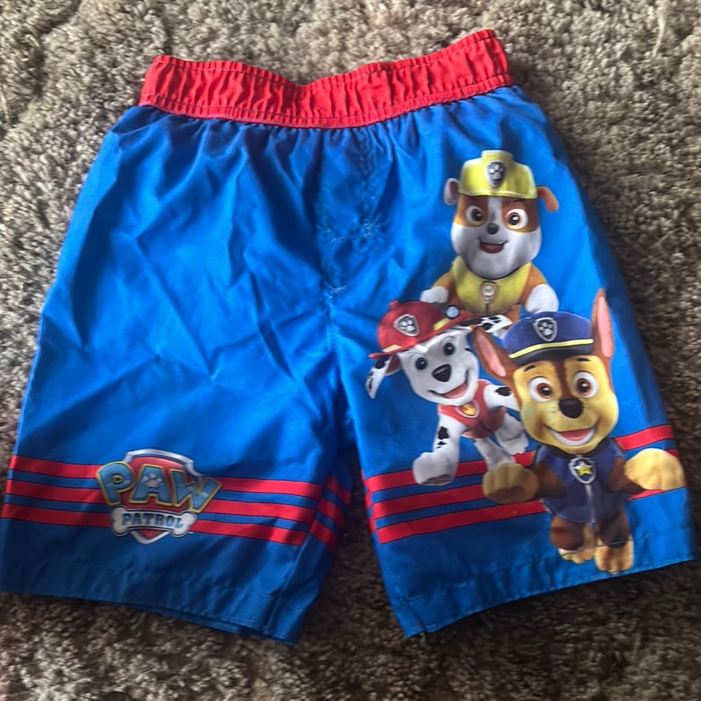 Paw Patrol Blue and Red Character Swim Shorts